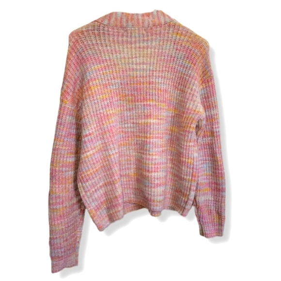 BB DAKOTA Pastel Rainbow Cottagecore Girlhoodcore Wool Blend Knit Cardigan - Picture 2 of 9